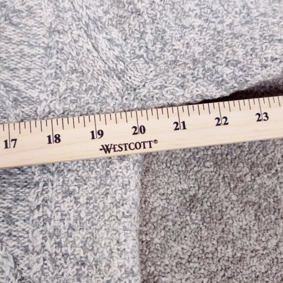 Wind River Men's Pullover Sweater in Silver Size Medium Chunky Cable Knit Cotton - Picture 8 of 10